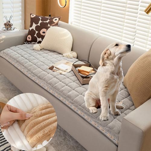 Snugglepaw Pet Bed Couch Cover, Couch Cover for Dogs Washable, Non Slip Pet Couch Covers for Sofa, Dog Blanket for Couch, Dog Couch Cover Protector (18x18 inch (Mini),Gray) von Cemssitu