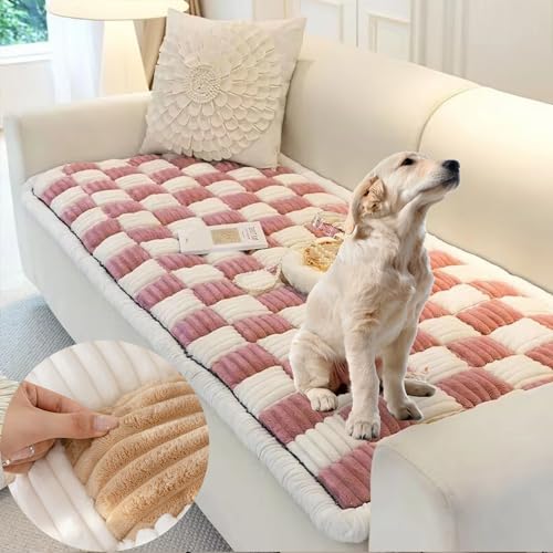 Snugglepaw Pet Bed Couch Cover, Couch Cover for Dogs Washable, Non Slip Pet Couch Covers for Sofa, Dog Blanket for Couch, Dog Couch Cover Protector (18x18 inch (Mini),Pink) von Cemssitu
