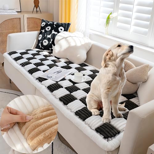 Snugglepaw Pet Bed Couch Cover, Couch Cover for Dogs Washable, Non Slip Pet Couch Covers for Sofa, Dog Blanket for Couch, Dog Couch Cover Protector (24x24 inch (Mini),Black) von Cemssitu