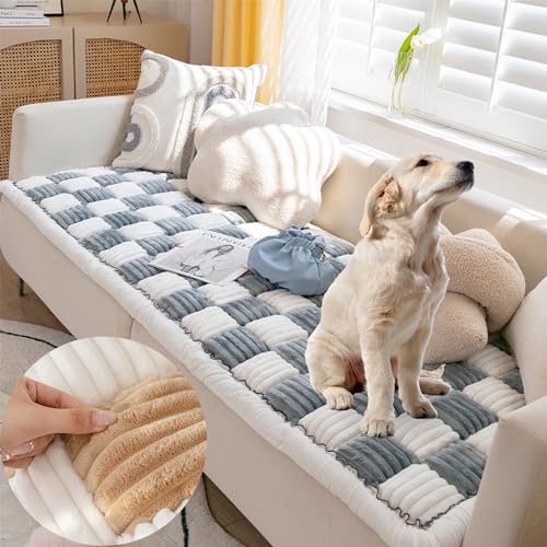 Fuzzy Pet Couch Covers for Sofa, Couch Protector for Dogs, Sofa Covers Waterproof Washable, Protect Your Sofa from All Stains, Damage, Wear, and Tear (24x24 inch (Mini),Blue) von Cemssitu