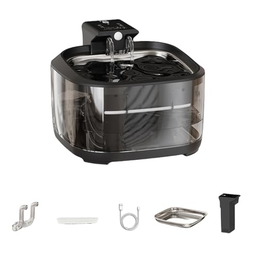 Cenifin 4.5L Automatische Katzen Wasserbrunnen USB Wiederaufladbarer Wasserspender Mit Zirkulierender Filtration Für PET Und Kleine Rassen Cenifin 4.5L Automatische Katzen Wasserbrunnen USB Wiederaufladbarer Wasserspender Mit Zirkulierender Filtration Für PET Und Kleine Rassen von Cenifin