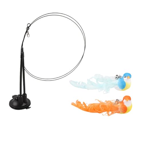 Cenifin Doppelstange Farbenfrohe Gefiederte Vögel Katzen Entertainer Mit Flexibles Federdraht Und Antislip Saugbasis Für Kätzchenkatzen Spielzeug Mit Saugbasis Cenifin Doppelstange Farbenfrohe Gefiederte Vögel Katzen Entertainer Mit Flexibles Federdraht Und Antislip Saugbasis Für Kätzchenkatzen Spielzeug Mit Saugbasis von Cenifin
