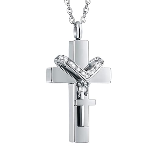 Cenifin Elegante Doppelt Gekreuzte Haustier Ashes Memorial Anhänger Halskette Mit Edelstahl Für Tägliche Verwendung Haustier Erinnerungen Schmuck Edelstahl Urnen Halskette Cenifin Elegante Doppelt Gekreuzte Haustier Ashes Memorial Anhänger Halskette Mit Edelstahl Für Tägliche Verwendung Haustier Erinnerungen Schmuck Edelstahl Urnen Halskette von Cenifin