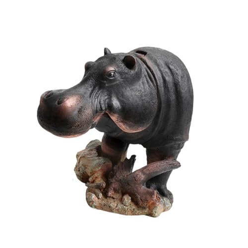 Cenifin Harze Schöne Nilpferdaquarien Ornamenten Aquarien Ornamente Air Bubbler Für Haus Und Büro Tanks Häuser Aquarien Ornamente von Cenifin