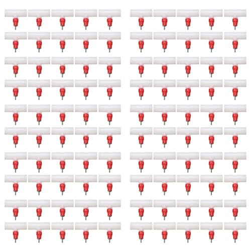 Censous Armaturen Ein T für Hühnerbrustwarzen - Kit mit vollautomatischen Geflügeltränken Trinker Huhn 200 Stück von Censous