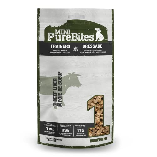 Mini-PureBites Freeze Dried Beef Dog Treats | Only 1 Ingredient | 85g von PureBites