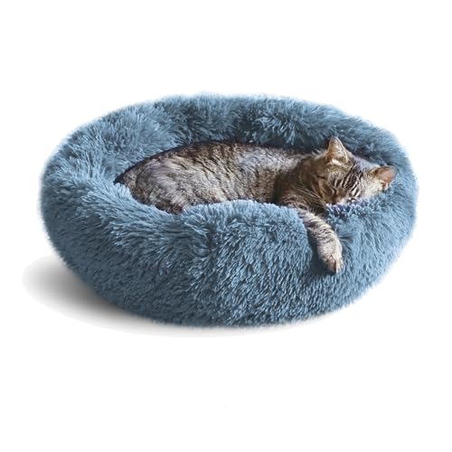 Whiskers & Friends Calming Cat Bed, Cat Beds for Indoor Cats, Small Dog Bed, Large Cat Bed, Cute Fluffy Round Donut Cat Beds & Furniture, Anti Anxiety Pet Bed - Up to 25 Lbs - Washable Whiskers & Friends Calming Cat Bed, Cat Beds for Indoor Cats, Small Dog Bed, Large Cat Bed, Cute Fluffy Round Donut Cat Beds & Furniture, Anti Anxiety Pet Bed - Up to 25 Lbs - Washable von Cenyo