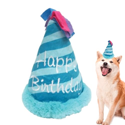 Ceolup Plüschtier zum Geburtstag des Hundes, Kauspielzeug zum Geburtstag des Hundes, Süßes -Kuchenspielzeug, Plüsch-Hundespielzeug, kreative Geburtstagsgeschenke für Hunde, waschbares, langlebiges von Ceolup