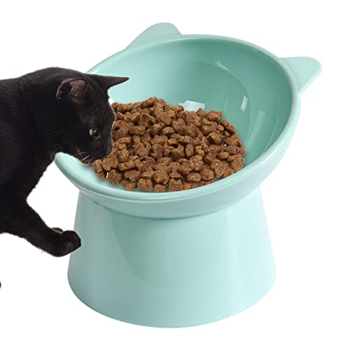 Erhöhter Katzennapf, geneigt, erhöhter Futternapf, Wassernäpfe, spülmaschinenfest, geneigter Schutz, Haustierfutter, Wassernäpfe für Welpen, Katzen, Kätzchen, kleine Hunde von Ceolup