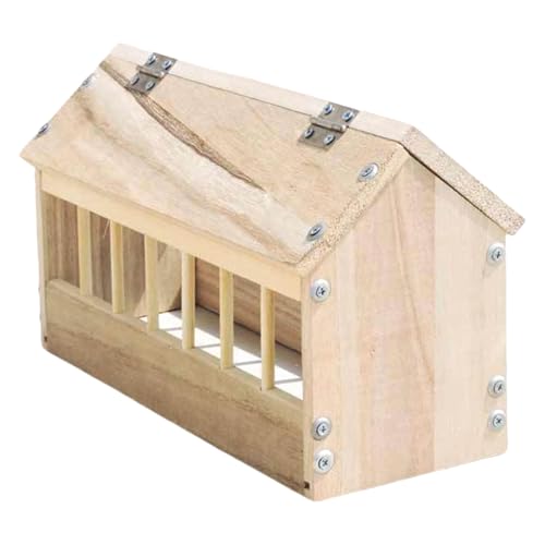 Bird Feeder Slot, Quail Feeder Trough, Pigeon Poultry Dispenser, No Waste House Design, Thick Wood Structure, Backyard Chicken Duck Feeding, 15.75x5.12x5.51 Inches von Ceprznvey