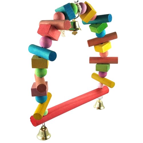 Bird Swing, Wooden Parakeet Perch, Parrot Kaugummi, mit Bell & Teething Plaything, Ideal für Lovebird, Conure, Finch, Cockatiel, Sturdy Wooden Design, 17,8 x 10,63 x 0,79 cm Bird Swing, Wooden Parakeet Perch, Parrot Kaugummi, mit Bell & Teething Plaything, Ideal für Lovebird, Conure, Finch, Cockatiel, Sturdy Wooden Design, 17,8 x 10,63 x 0,79 cm von Ceprznvey