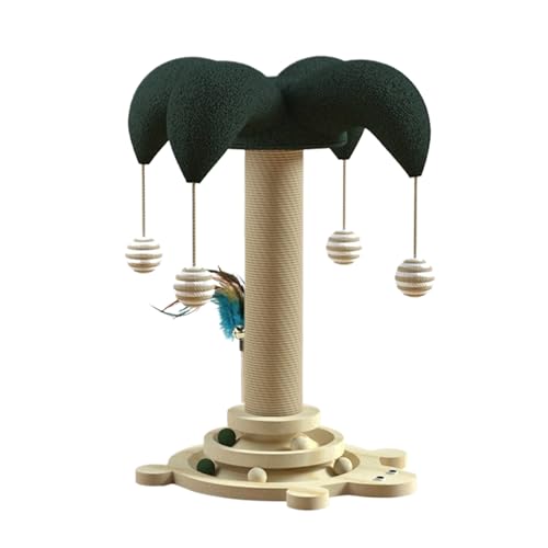 Cat Scratching Posts, Sisal Tree Furniture, Interactive Climbing Play, Scratch Tower with Ball Toy, Exercise Activity Stand, Entertainment Station, Indoor Use, Natural Sisal von Ceprznvey