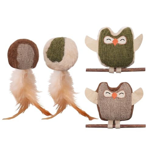 Ceprznvey Catnip Toy, Chew Feather Ball, Plush Owl Doll, Oral Health Support, Teeth Cleaning Fun, Boredom Relief for All Breeds, Cat Chew Toy 6.3x2.36x2.36 Ceprznvey Catnip Toy, Chew Feather Ball, Plush Owl Doll, Oral Health Support, Teeth Cleaning Fun, Boredom Relief for All Breeds, Cat Chew Toy 6.3x2.36x2.36 von Ceprznvey
