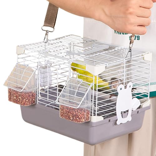 Ceprznvey Vogeltransportbox - Transportabler Reisekäfig & Tragebox Mit Abnehmbarem Tablett,Robustes Haustierzubehör Für Kleintiere Unterwegs & Zuhause von Ceprznvey