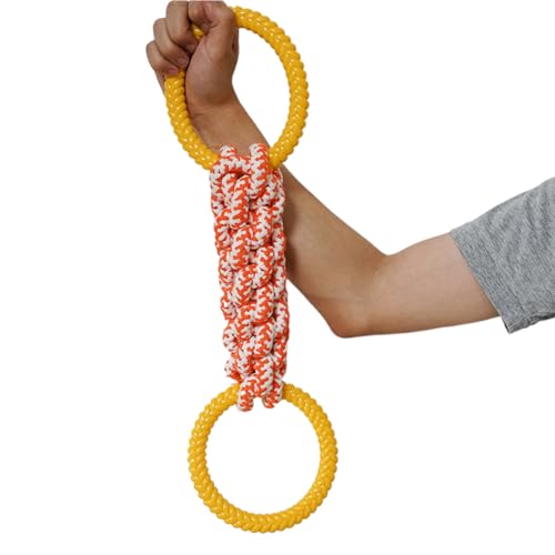 Dog Rope Chew Toy, Aggressive Chewer Tug Toy, Rubber & Cotton Rope, Teeth Cleaning, Interactive Play Home and Outdoor Training, Pet Exercise Tool, 43 x 11 x 2,36 cm von Ceprznvey