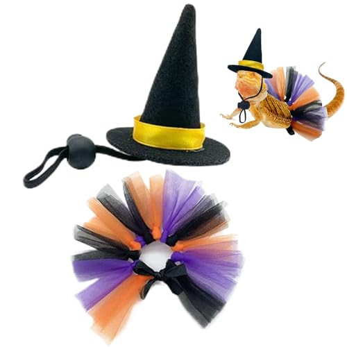 Gecko-Kostüm, Reptilien-Witch Outfit, Halloween-Haustier-Gerät, weicher Filzhut aus Netzstoff, Holiday Dress-Up für Amphibians Vögel, kleine Haustiere, 5,8 x 7,8 x 7,8 cm, Schwarz, 1 Set Gecko-Kostüm, Reptilien-Witch Outfit, Halloween-Haustier-Gerät, weicher Filzhut aus Netzstoff, Holiday Dress-Up für Amphibians Vögel, kleine Haustiere, 5,8 x 7,8 x 7,8 cm, Schwarz, 1 Set von Ceprznvey