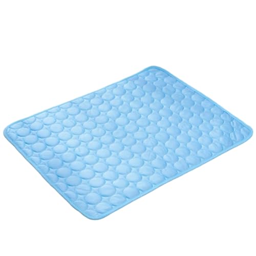 Haustier-Kühlmatte, coole Katzen-Decke, Hundebett, Eisseide, atmungsaktiv, waschbares und wiederverwendbares Design, für Training, Schlafen, Reisen, 50 x 40 cm, Blau, 1 Stück von Ceprznvey