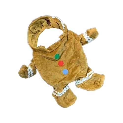 Hundekleidung, Hundekostüm, Haustier-Kostüm, festliches Hundekostüm, Hundekleidung, Gingerbread Hundekostüm für Weihnachten, Partys, Festliche Hundekleidung für Feiertage, Cosplay, 30 x 24 cm Hundekleidung, Hundekostüm, Haustier-Kostüm, festliches Hundekostüm, Hundekleidung, Gingerbread Hundekostüm für Weihnachten, Partys, Festliche Hundekleidung für Feiertage, Cosplay, 30 x 24 cm von Ceprznvey