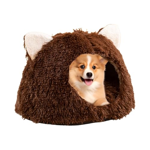 Niedliches Katzenbett, Plüsch, Schlafnest für Puppies und Kätzchen, Sturdy House Bedding Cushion, tragbares Bett, kuscheliges und bequemes Haustierbett, ideal für Hunde, Katzen, Welpen von Ceprznvey