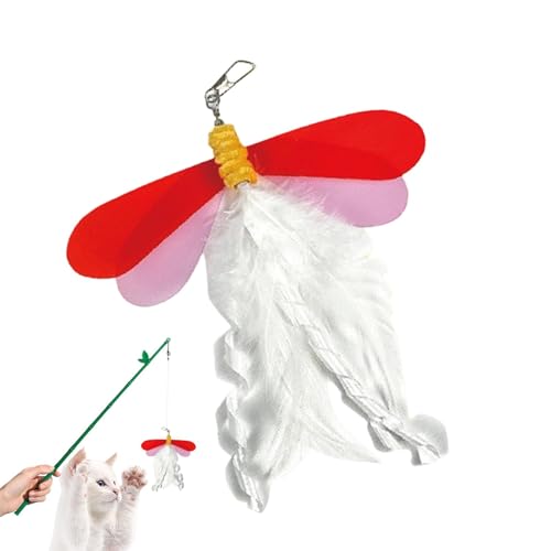 Training Stick Toy, Cat Playing Feather, Dragonfly Shaped Cat Teaser, Feather Toys, Kitten Feather Stick, Cat Toy Feather Replacement for Cat Physical Training and Playing, Home Entertainment Training Stick Toy, Cat Playing Feather, Dragonfly Shaped Cat Teaser, Feather Toys, Kitten Feather Stick, Cat Toy Feather Replacement for Cat Physical Training and Playing, Home Entertainment von Ceprznvey