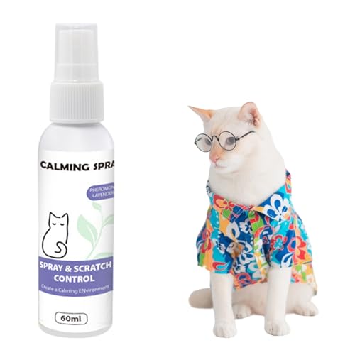 Cerioll Pheromone Katzen, Beruhigungsmittel Für Katzen, 60ml Calming Spray, Pet Calming Spray, Anti Stress, Wirkt Schnell & Effektiv Gegen Stress, Alternative Zu Beruhigungstabletten von Cerioll