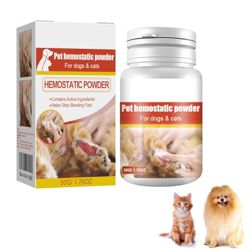 Cerioll Pulver Für Hunde, Styptic Powder, Blood Stop Powder, Hämostatisches Pulver Für Haustiere Für Hunde Katzen Haustier Hunde Katzen Hautpflege, 50g Cerioll Pulver Für Hunde, Styptic Powder, Blood Stop Powder, Hämostatisches Pulver Für Haustiere Für Hunde Katzen Haustier Hunde Katzen Hautpflege, 50g von Cerioll