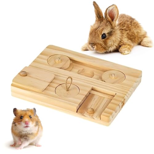Meerschweinchen Spielzeug, Hamster Spielzeug, Hamster Accessory Set, Hamster Spielzeug aus Holz, 6 In 1 Holzspielzeug Zur Futtersuche für Hamster Meerschweinchen Chinchillas Rennmäuse Zwerghamster Meerschweinchen Spielzeug, Hamster Spielzeug, Hamster Accessory Set, Hamster Spielzeug aus Holz, 6 In 1 Holzspielzeug Zur Futtersuche für Hamster Meerschweinchen Chinchillas Rennmäuse Zwerghamster von Cerioll