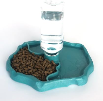 Schildkröten Wasserschale, Reptilien Wasserspender, Fütterung Nahrungsschale Wasser Schüssel, Futternapf, 2 in 1 Reptilien Automatisierte Futterspender, für Schildkröten, Hamster, Eidechse Schildkröten Wasserschale, Reptilien Wasserspender, Fütterung Nahrungsschale Wasser Schüssel, Futternapf, 2 in 1 Reptilien Automatisierte Futterspender, für Schildkröten, Hamster, Eidechse von Cerioll