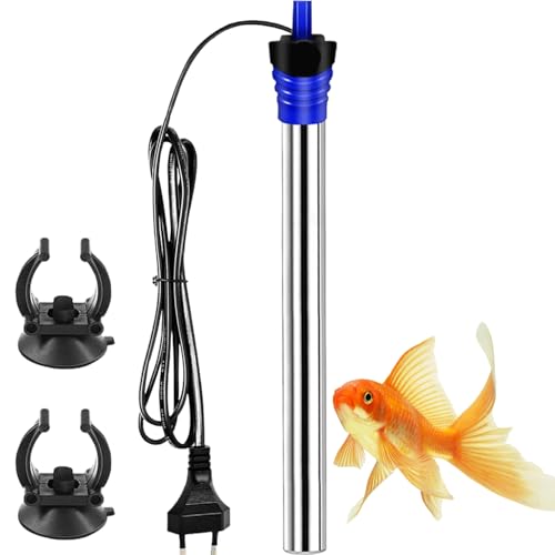 Cerkkapo 300W Aquarium Heizung, 304 Edelstahl Aquarium Heizer, Aquarium Heizung Mit Saugnäpfen,Temperatur Einstellbare Heizstab Aquarium,Aquarium Heizstab, zum Fischtanks und Aquarium(18-34℃, 220V) von Cerkkapo