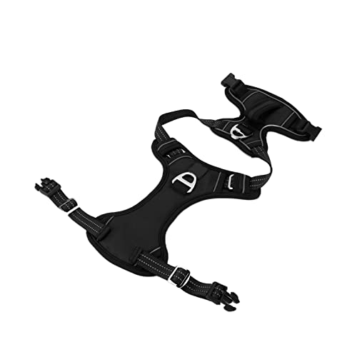 Cerlingwee Atmungsaktives Sportgeschirr, hohe Sicherheit, leichtes Haustiergeschirr ohne Ziehen, für große Hunde für mittelgroße Hunde (schwarz, M) von Cerlingwee