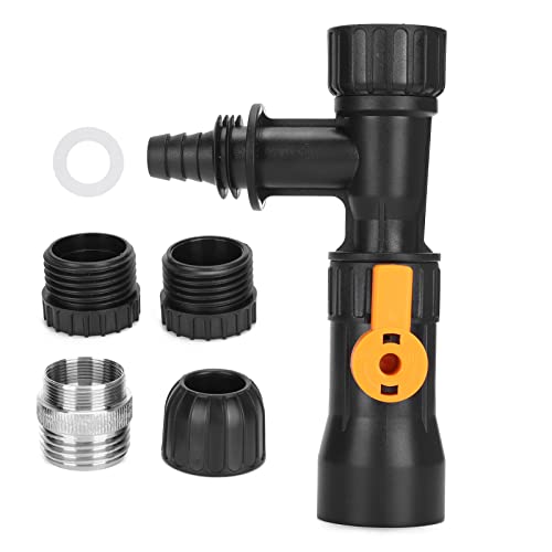 Cerlingwee Metall-Aquarium-Wasserwechsler-Ersatzteile, Aquarium-Wasserwechsler-Wasserhahn-Adapter, Ersatz-Wasserhahn-Düsenpumpe mit 2 Wasserhahn-Adaptern für die Reinigung von Aquarien von Cerlingwee