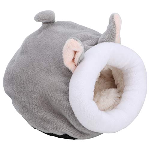 Cotton Warm Pet Sleeping Nest, Rutschfester Warmer Hamster Hauskäfig, Sleeping Nest, für Home Hedgehog Pet Shop Hamster Kleintier(Gray Baby) von Cerlingwee