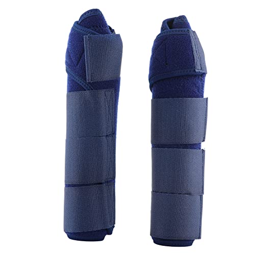 Cerlyiont Horse Boots Splint Boots, Leg Wraps Protector for Horses, Horse Leg Wraps, Protective Boots Lower Limb Brushing Horse Boots Reusable Front Hind Leg Protection Gear (Dark Blue) von Cerlyiont