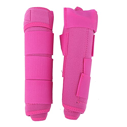 Cerlyiont Horse Boots Splint Boots, Leg Wraps Protector for Horses, Horse Leg Wraps, Protective Boots Lower Limb Brushing Horse Boots Reusable Front Hind Leg Protection Gear (Pink) von Cerlyiont