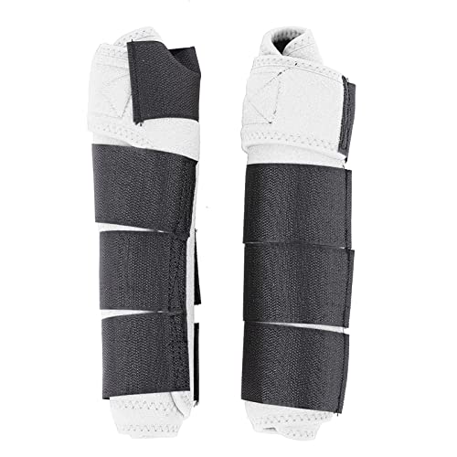 Cerlyiont Horse Boots Splint Boots, Leg Wraps Protector for Horses, Horse Leg Wraps, Protective Boots Lower Limb Brushing Horse Boots Reusable Front Hind Leg Protection Gear (White) von Cerlyiont