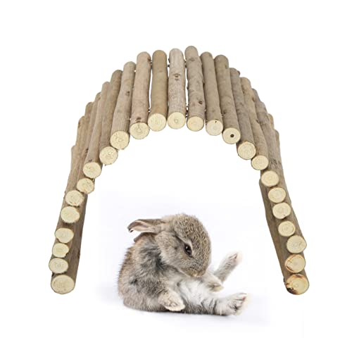 Hölzerne Hamsterbrücke, Holzleiterbrücke, Tiere Brücke Spielzeug, tierischer Biegenbrückentunnel, für Kaninchen, Meerschweinchen, Chinchilla, Frettchen, Reptil (15 * 50 cm) von Cerlyiont