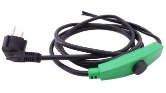 Cerres Frostschutz Heizkabel mit Knopf-Thermostat, Pflanzen-Heizung, 4m, 64 Watt, 230V, wasserdichte Heizleitung für Rohre und Pflanzen, Rohrbegleitheizung von Cerres