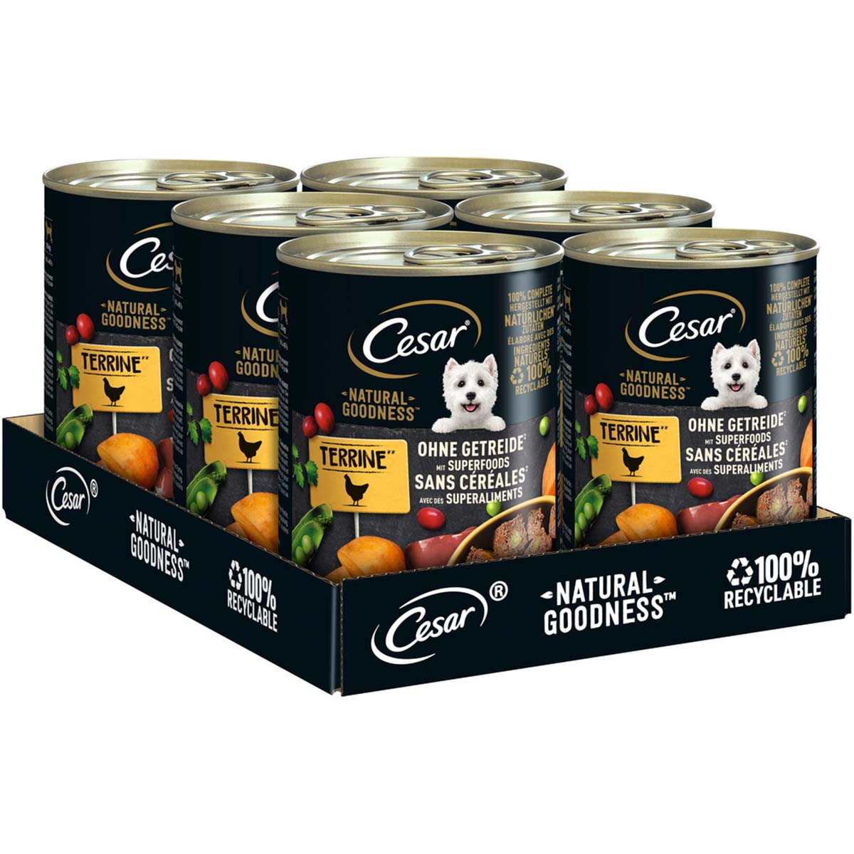 Cesar NATURAL GOODNESS mit Huhn 6x400g von Cesar