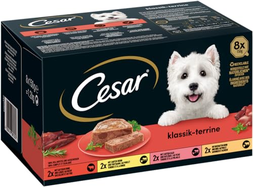 CESAR Schale Multipack Klassik-Terrine 4 Varietäten 8 x 150g CESAR Schale Multipack Klassik-Terrine 4 Varietäten 8 x 150g von Cesar