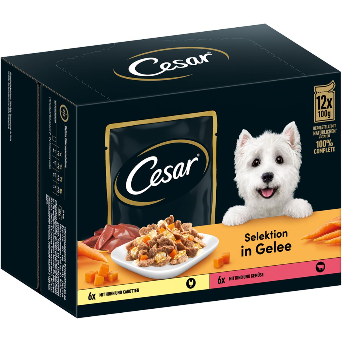CESAR Selektion Gelee Huhn, Rind, Gemüse 12x100g von Cesar