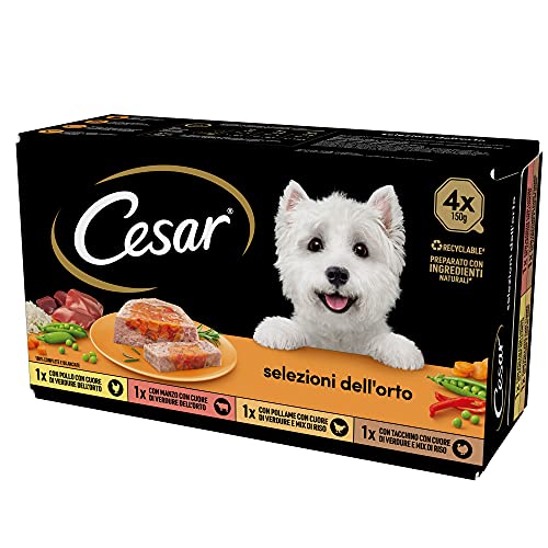 Cesar Auswahl des Orto, Hundefutter, Verschiedene Auswahl, 150 g, 24 Schalen - 3600 g von Cesar