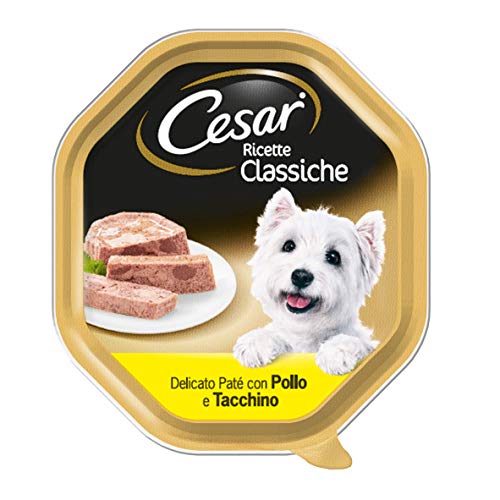 Cesar Klassische Rezepte Futter für Hund mit zarten Huhn und Truthahn 150 g - 14 Tabletten von Cesar