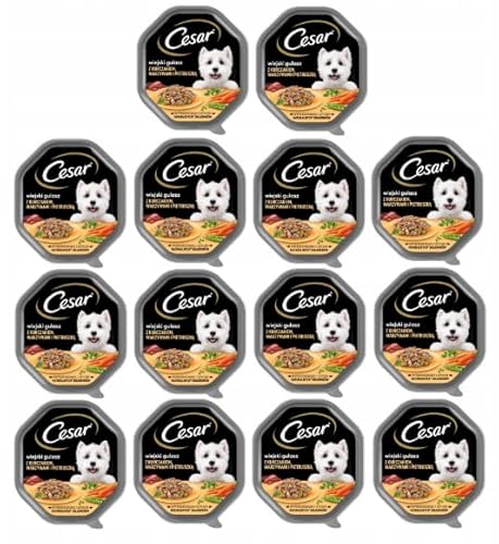 Cesar Landragout Nassfutter für ausgewachsene Hunde mit Geflügel und Gemüse, Schale 14 x 150g Cesar Landragout Nassfutter für ausgewachsene Hunde mit Geflügel und Gemüse, Schale 14 x 150g von Cesar