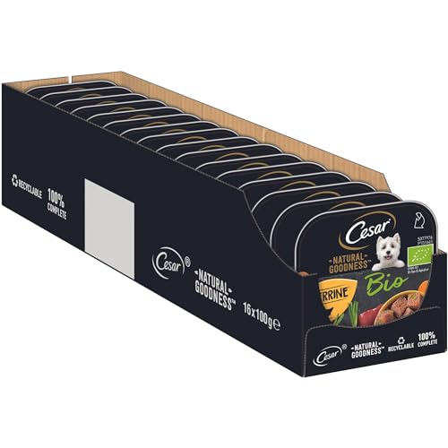 Cesar NATURAL GOODNESS Premium Bio Hunde Nassfutter in der Schale Terrine mit Huhn 16x100g Cesar NATURAL GOODNESS Premium Bio Hunde Nassfutter in der Schale Terrine mit Huhn 16x100g von Cesar