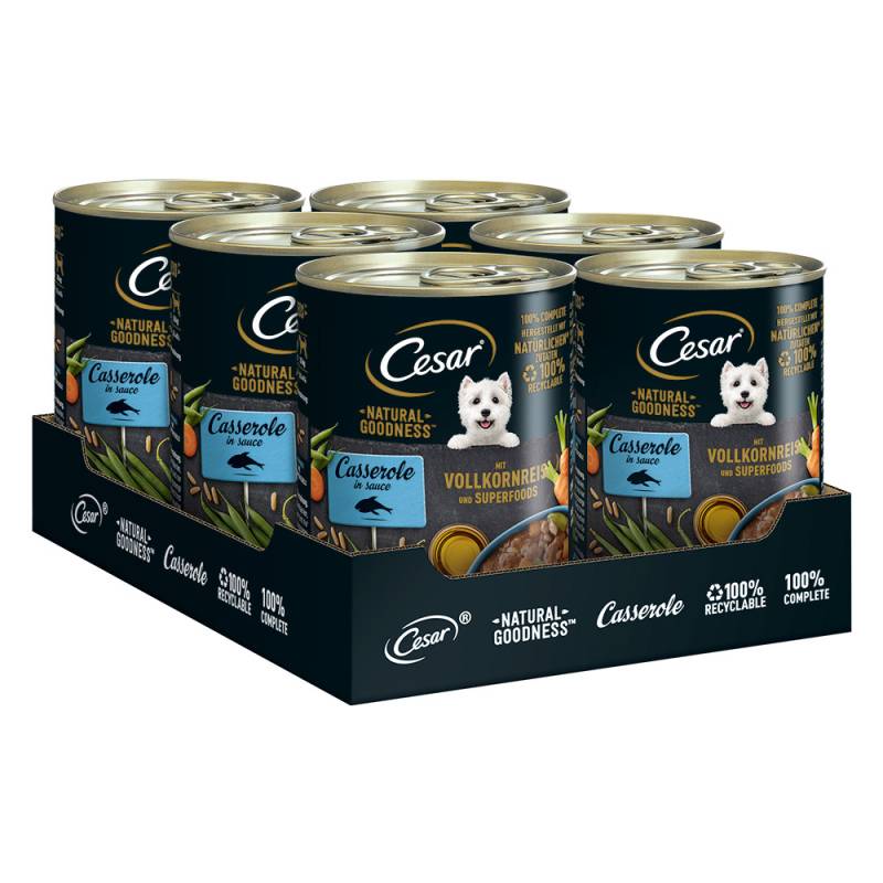 Cesar Natural Goodness - Sparpaket: Fisch und Superfoods (24 x 400 g) von Cesar