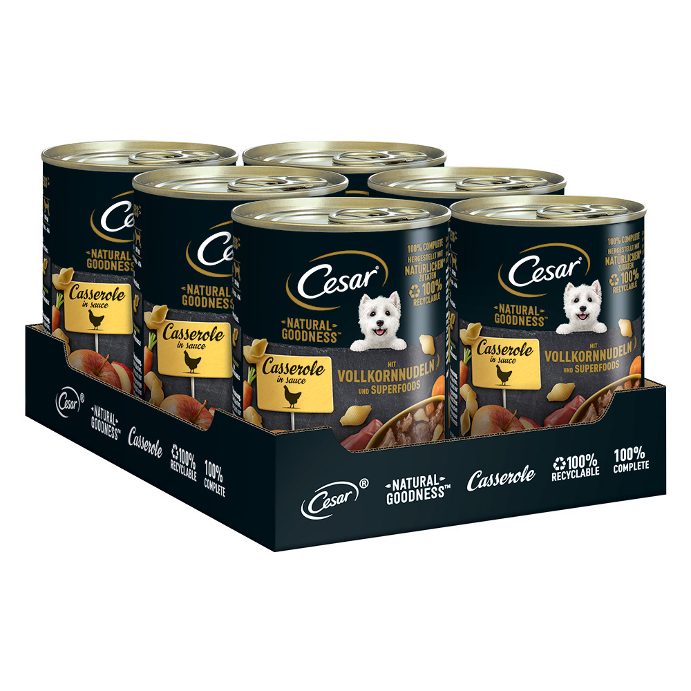 Cesar Natural Goodness - Sparpaket: Huhn und Superfoods (12 x 400 g) von Cesar