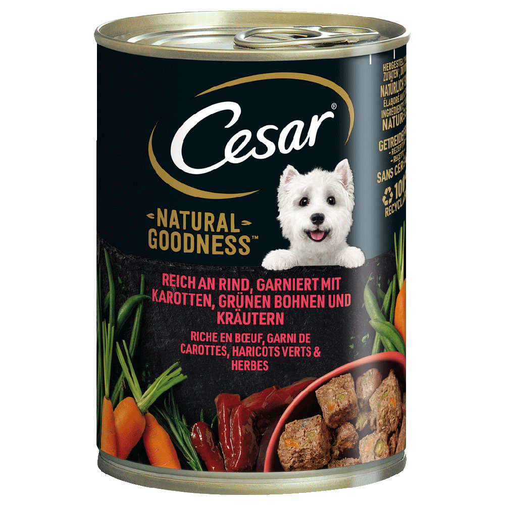 Cesar Natural Goodness - Sparpaket: Rind (12 x 400 g) von Cesar