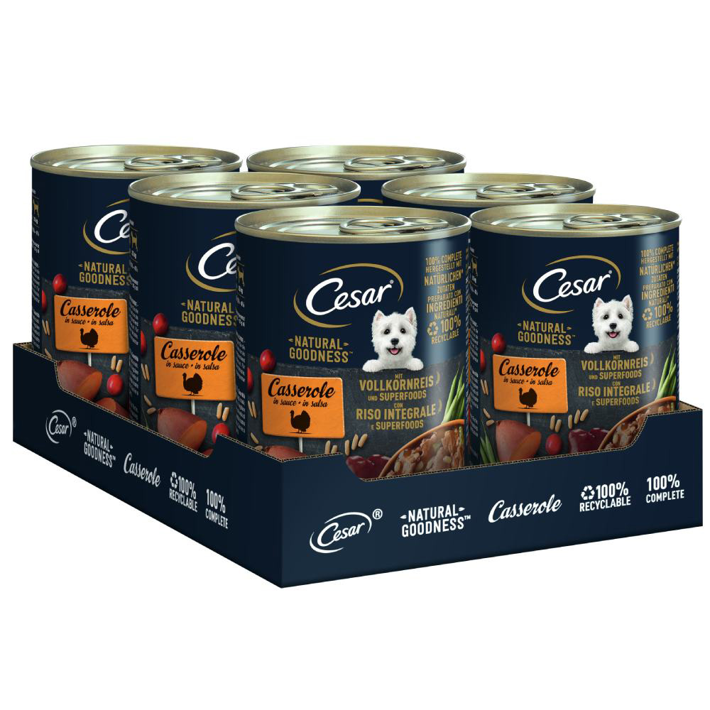 Cesar Natural Goodness - Truthahn und Superfoods (6 x 400 g) von Cesar