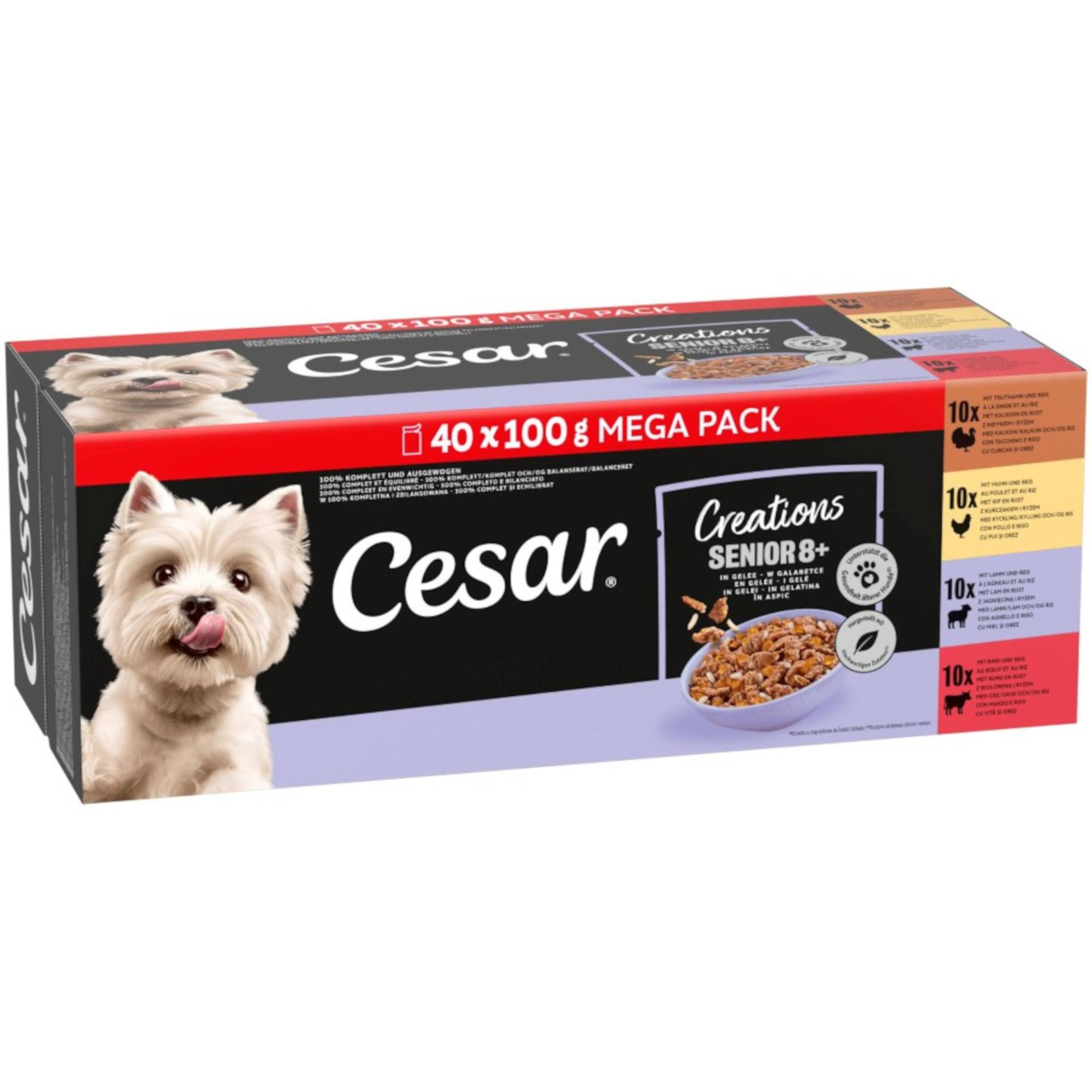 Cesar Portionsbeutel in Gelee Senior 8+ - 40 x 100 g von Cesar