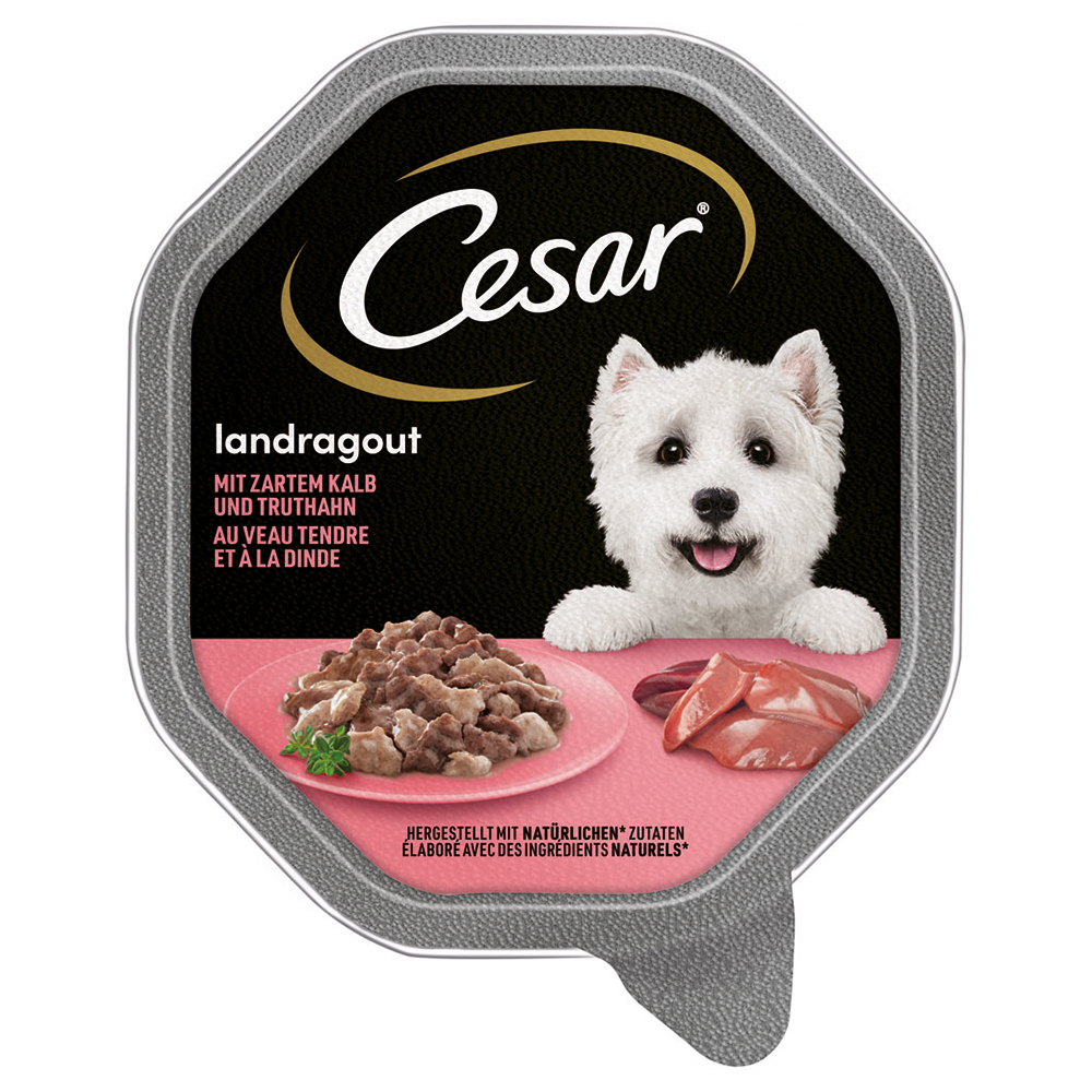 Megapack Cesar Schale 28 x 150 g - Landragout mit Kalb und Truthahn Megapack Cesar Schale 28 x 150 g - Landragout mit Kalb und Truthahn von Cesar